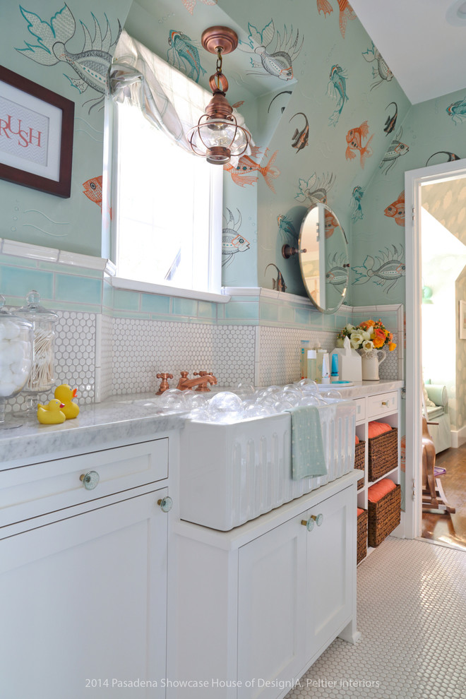 Example of a small trendy kids' bathroom design in Other