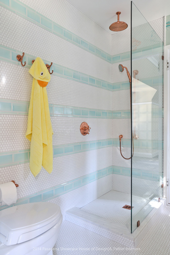 Inspiration for a small eclectic kids' bathroom remodel in Other