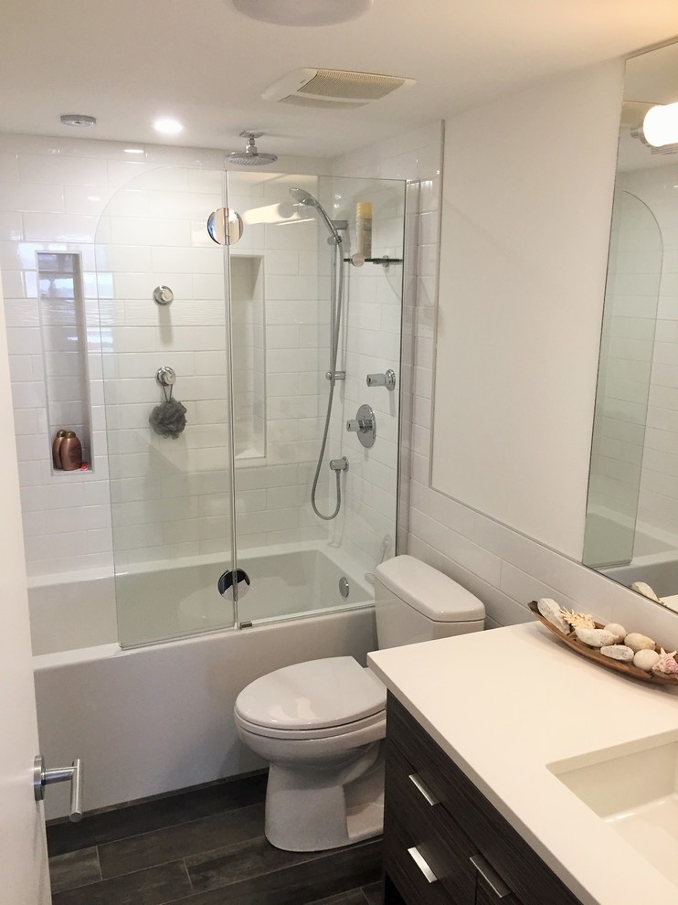 Penthouse Renovation Modern Bathroom Edmonton by MoJo Design