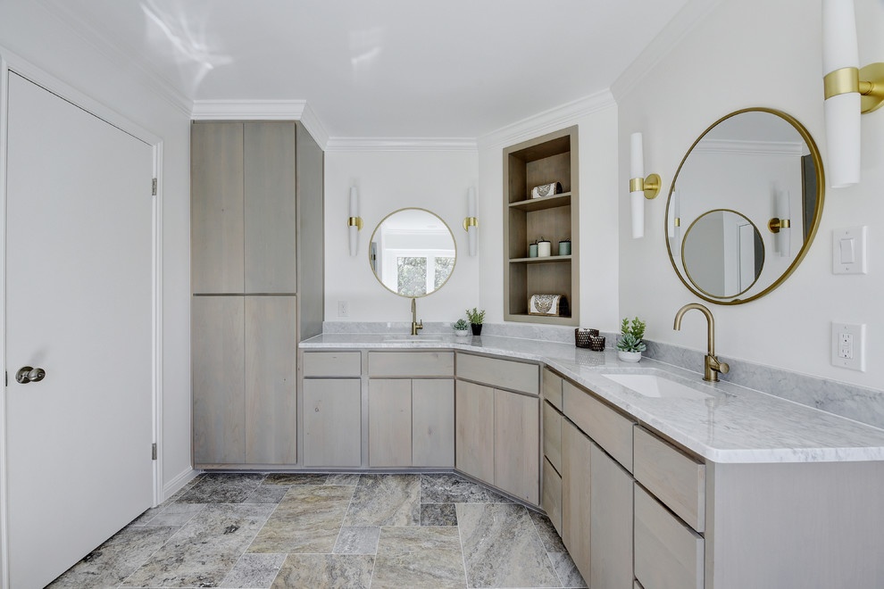 Inspiration for a transitional bathroom remodel in Austin