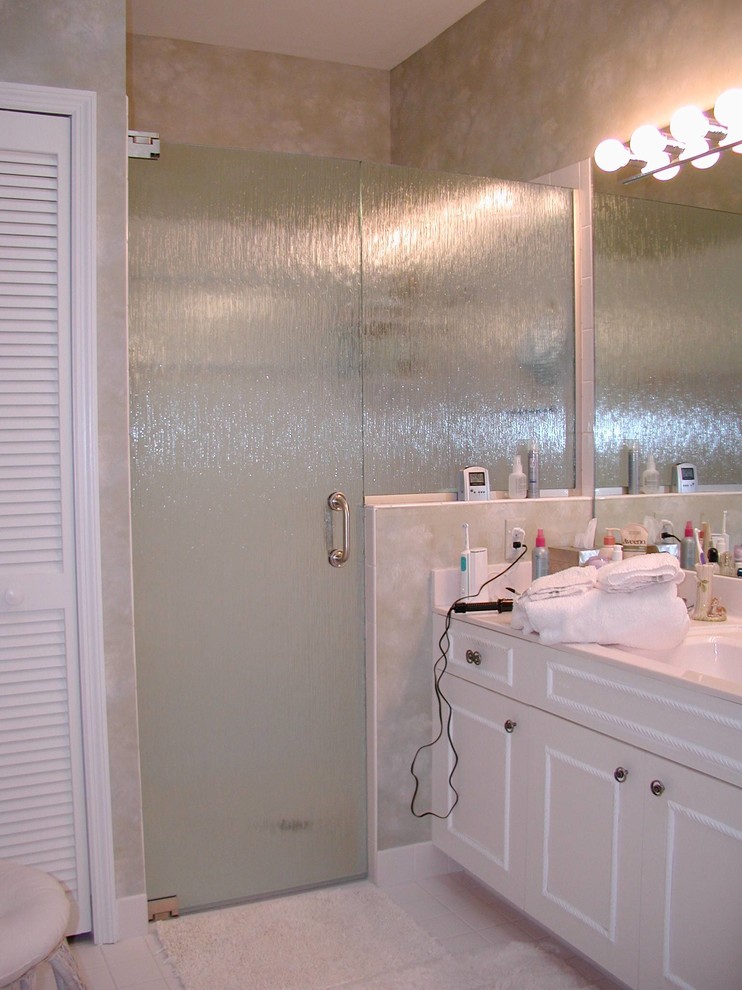 Pivot Door and Fixed Inline Panel Transitional Bathroom Other by KM Shower Doors Houzz