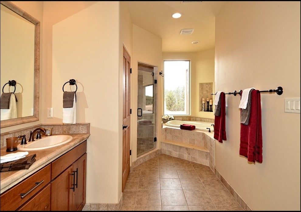 Placitas Builder's Model, Home Staging Contemporary Bathroom