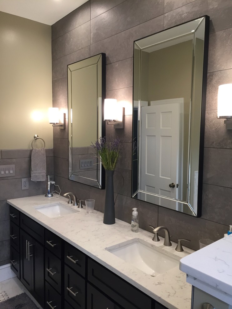Plank Tile for a Vanity Backsplash - Modern - Bathroom - Raleigh - by Traditions In Tile At ...