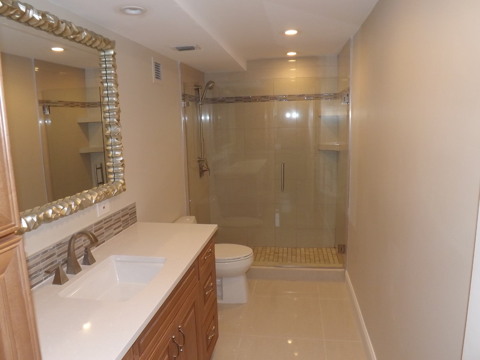 Pompano Beach Entire Condo Remodel Transitional Bathroom Miami