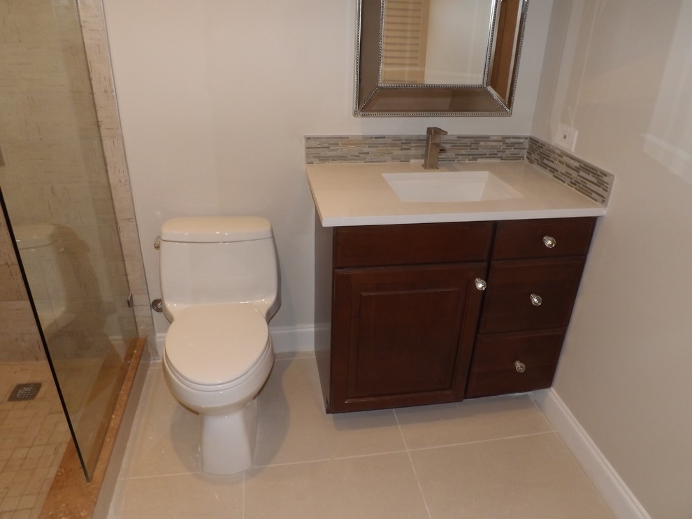 Pompano Beach Entire Condo Remodel Transitional Bathroom Miami