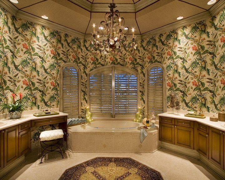 Immagine di una stanza da bagno tradizionale