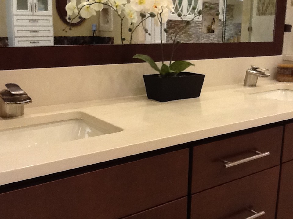 Pompeii Quartz - Barcelona - Transitional - Bathroom - Miami - by ...