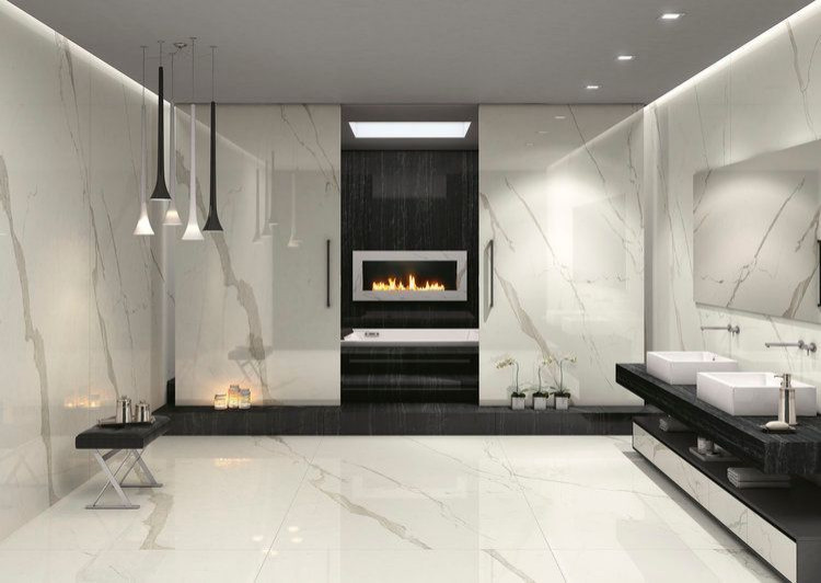Porcelain Slabs & Sintered Stone Bathroom Denver by Domalbri, LLC Houzz
