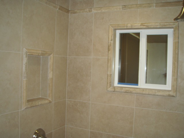 Porcelain Wall Tile With Travertine Detail At Crown Window Wrap And Niche Tropical Bathroom Hawaii By Design Builders Houzz Ie - Tiles Around Bathroom Window Porcelain Wall Tile With Travertine Detail At Crown Window Wrap And Niche Tropical Bathroom Hawaii By Design Builders Houzz Ie - Tiles Around Bathroom Window