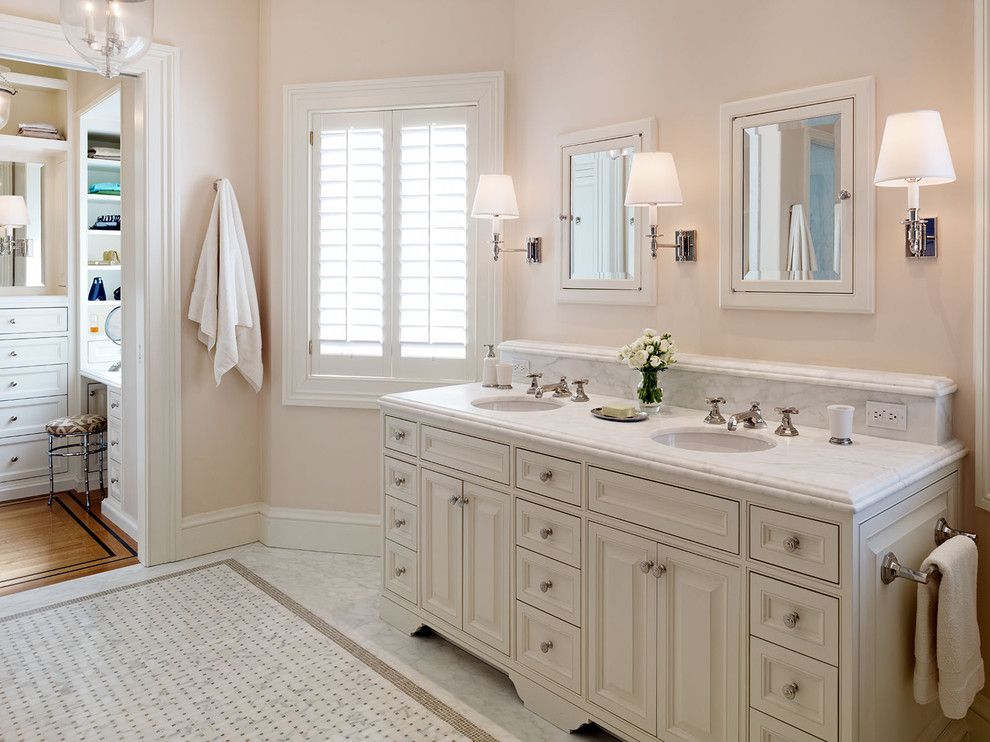Bathroom - traditional mosaic tile bathroom idea in San Francisco