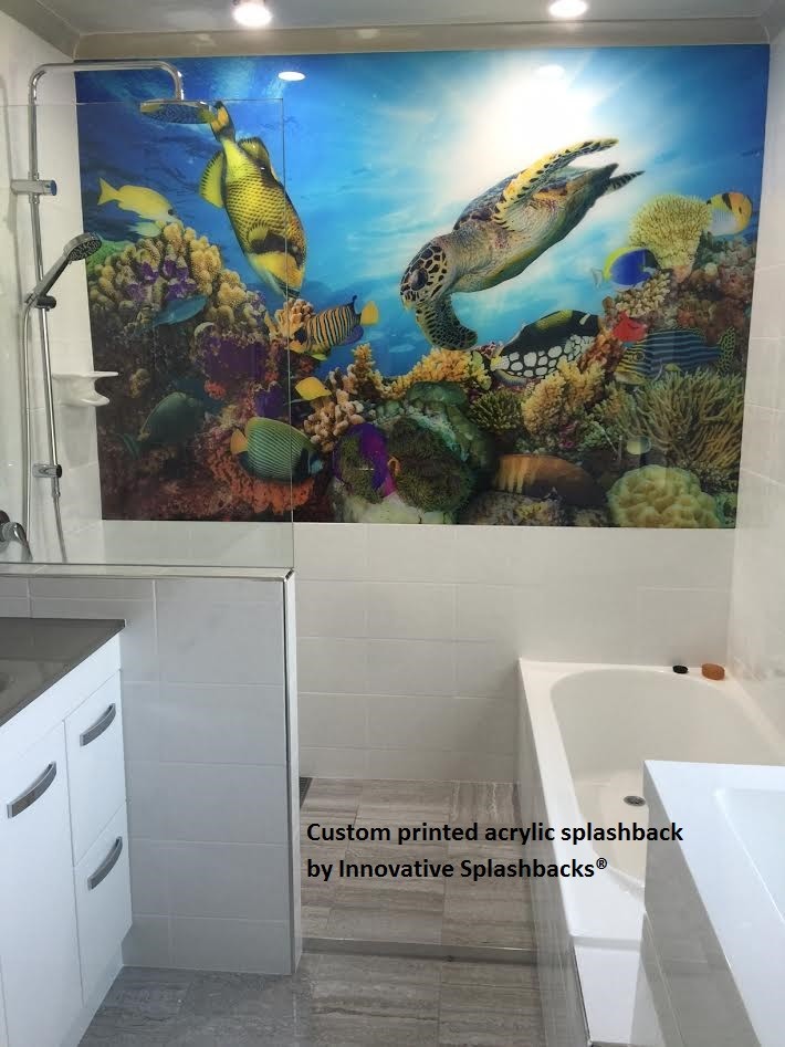 Printed Acrylic Kitchen Splashback Bathroom Cairns by Innovative