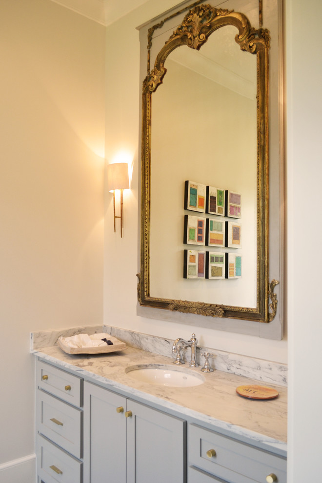 Example of a transitional bathroom design in New Orleans