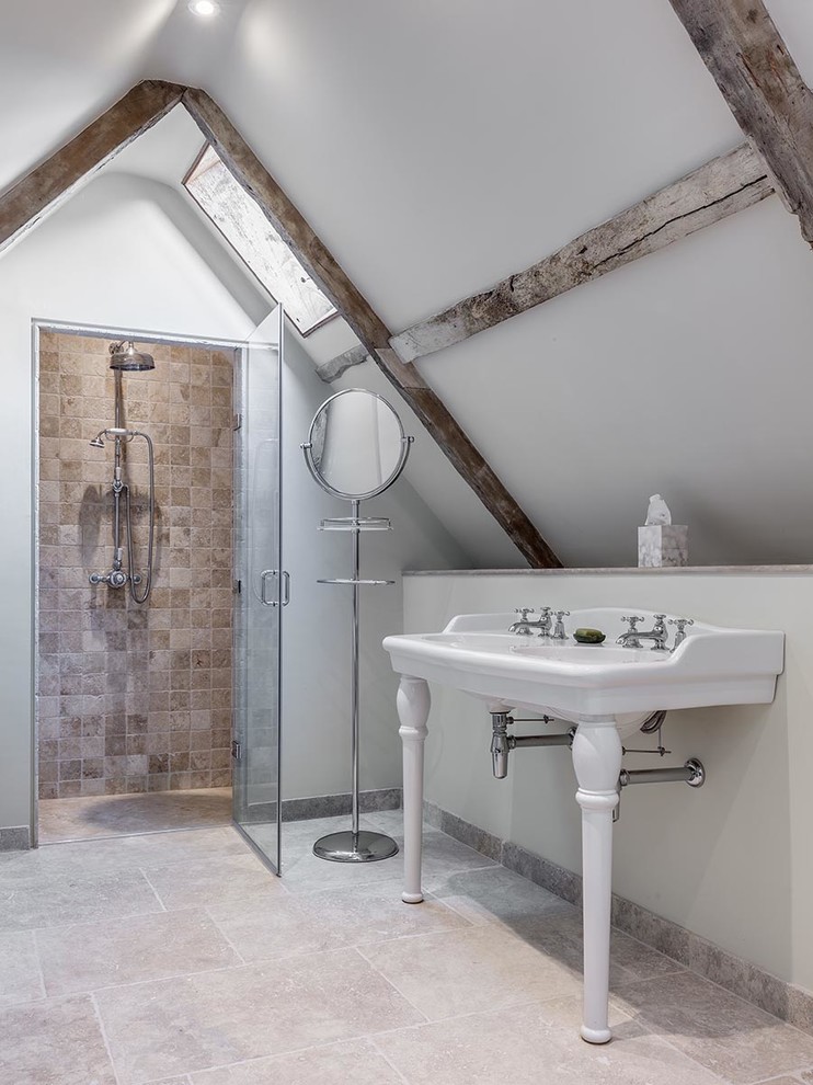 Design ideas for a traditional bathroom in Wiltshire.