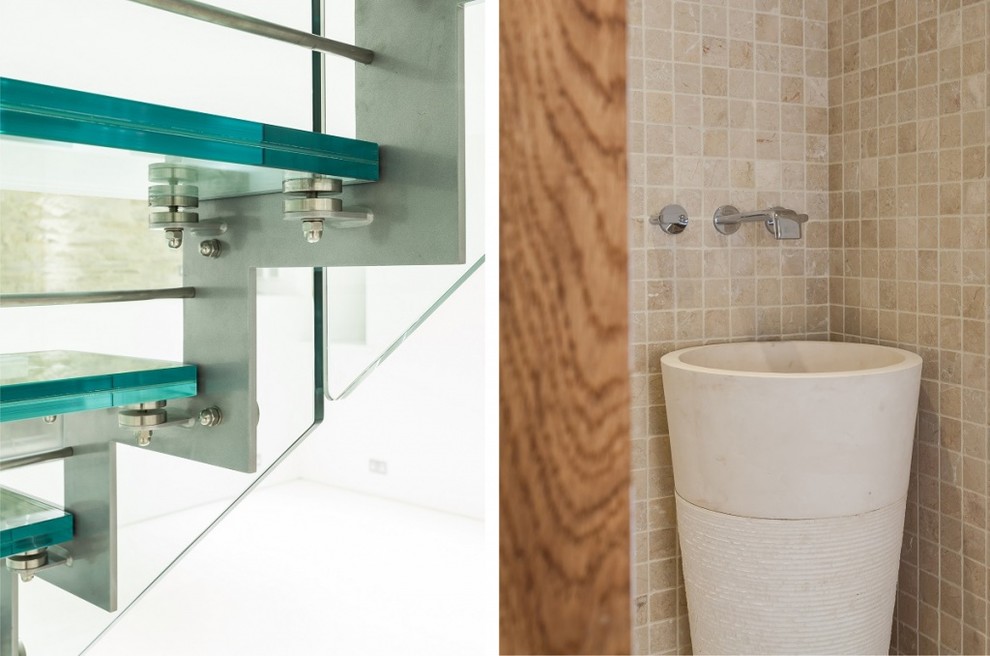 Inspiration for a contemporary bathroom in Gloucestershire.