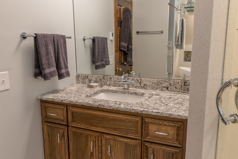 Project 20253 Golden Valley Transitional Master Bathroom Remodel with