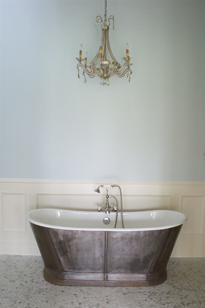 Design ideas for a classic bathroom in Salt Lake City with a freestanding bath.