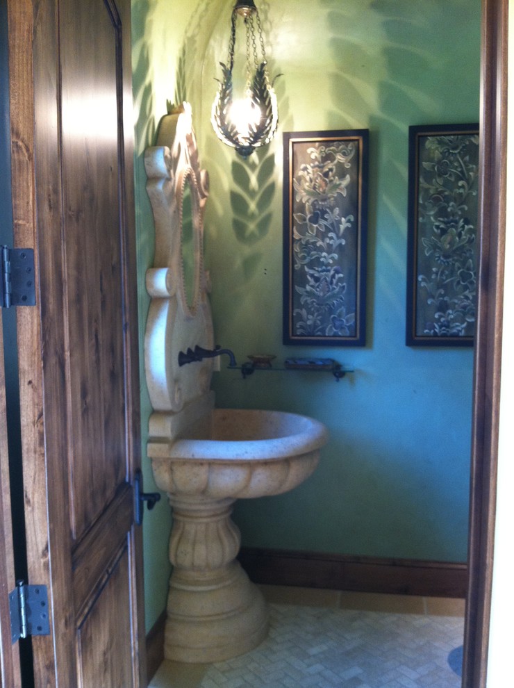 This is an example of a mediterranean cloakroom in San Francisco.