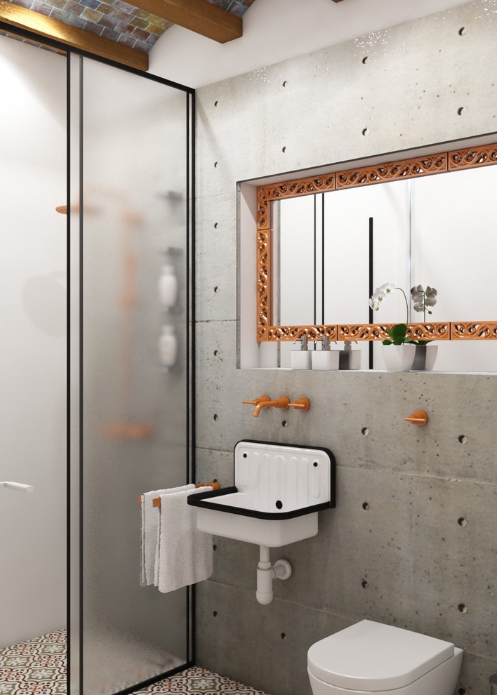 Example of an urban bathroom design in Barcelona