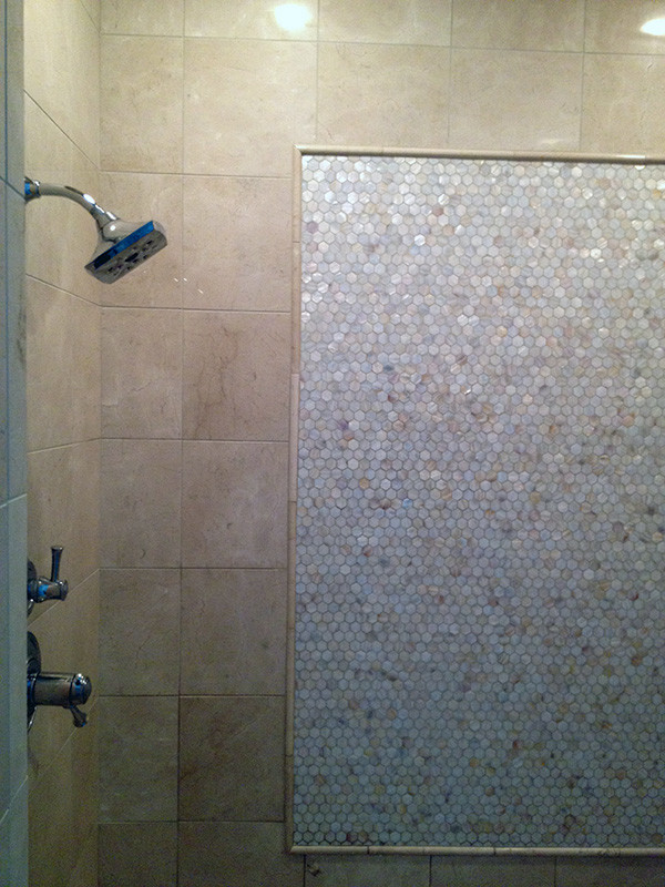 Inspiration for a contemporary bathroom remodel in London