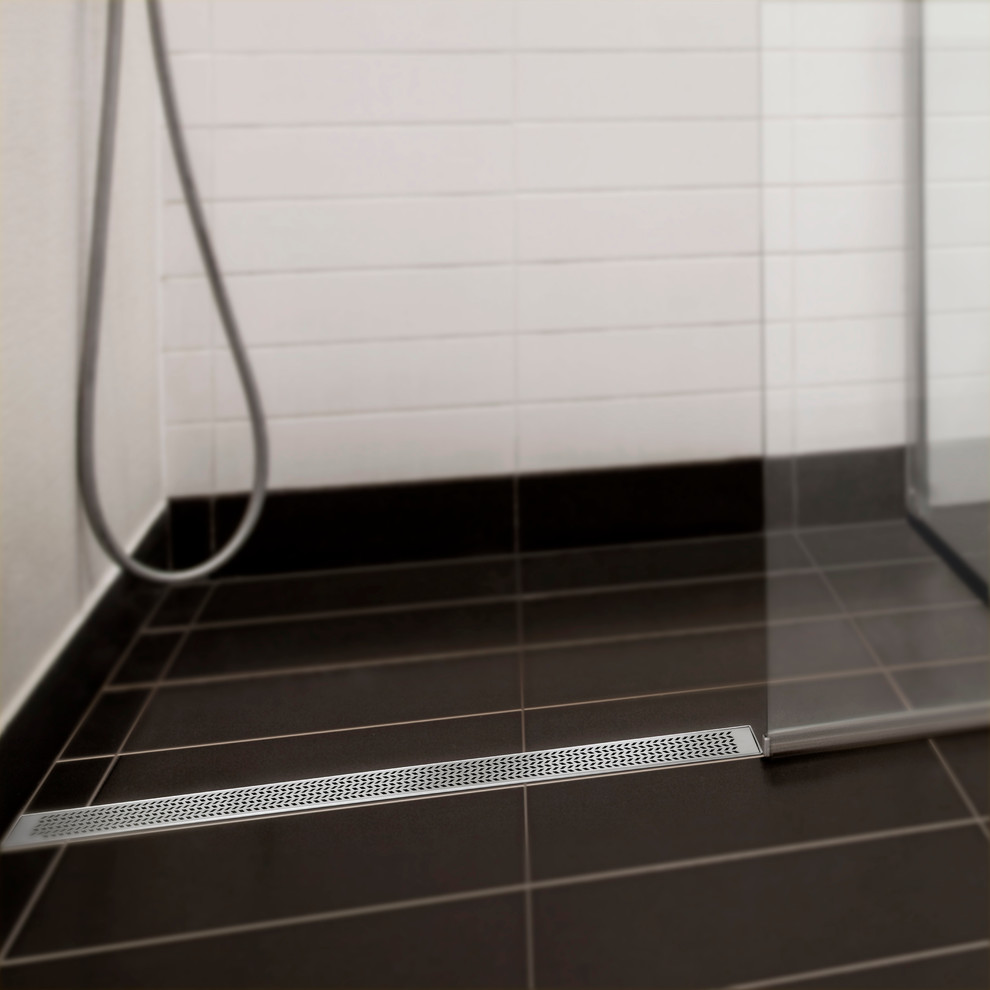 QM Linear Shower Drain Modern Bathroom Miami by QM Drain Houzz