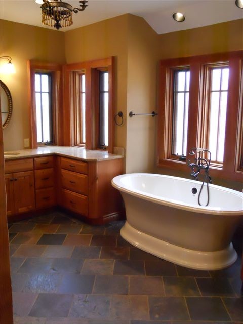 Photo of a rustic bathroom in Charlotte.
