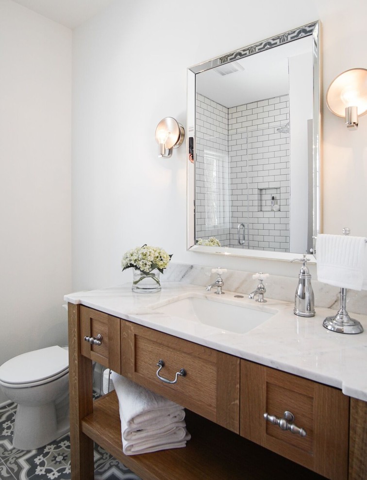 Quarter Sawn Oak Bathroom Bathroom Chicago by Sandell