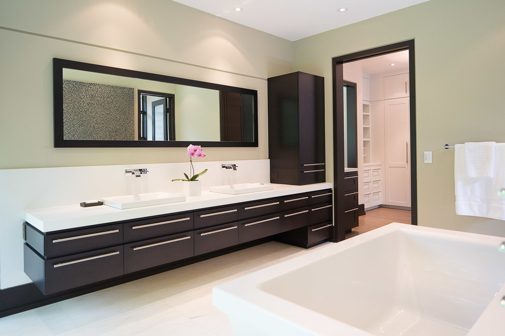 Quartz Master Bathroom Double Vanity Countertop - Contemporary ...
