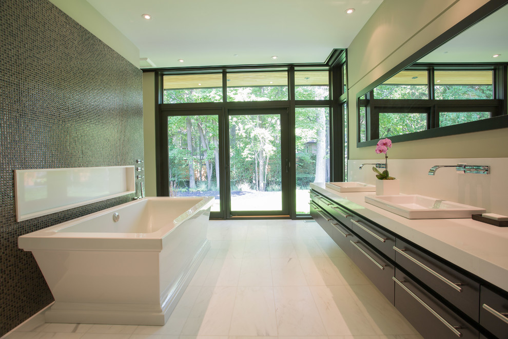 Quartz Master Bathroom Double Vanity Countertop - Contemporary ...