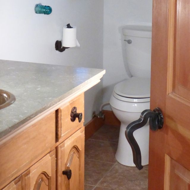 Foto di una stanza da bagno rustica