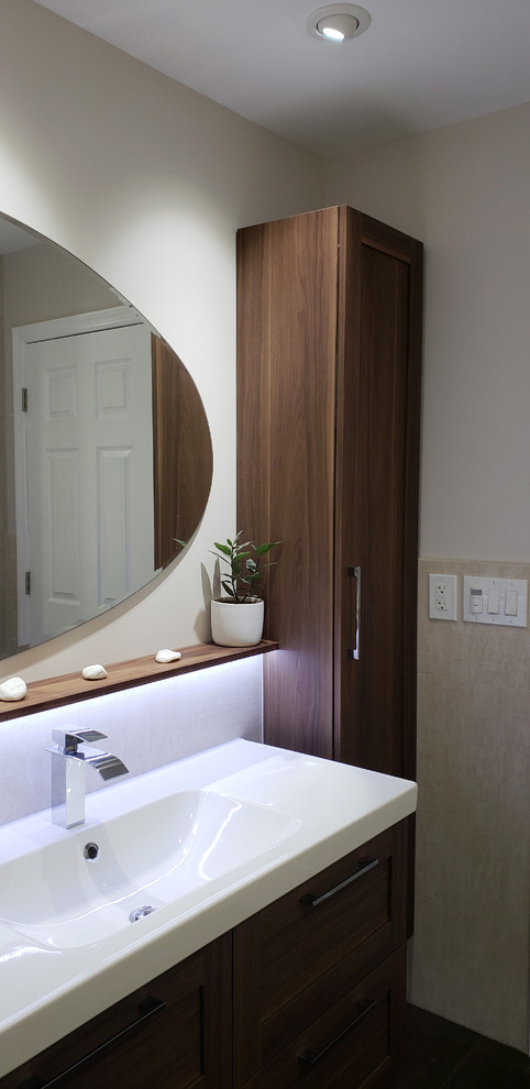 Readington residency - compact bathroom renovation - Transitional ...