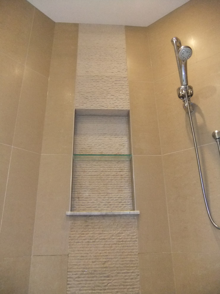 Recessed niche in shower area Contemporary Bathroom Ottawa by