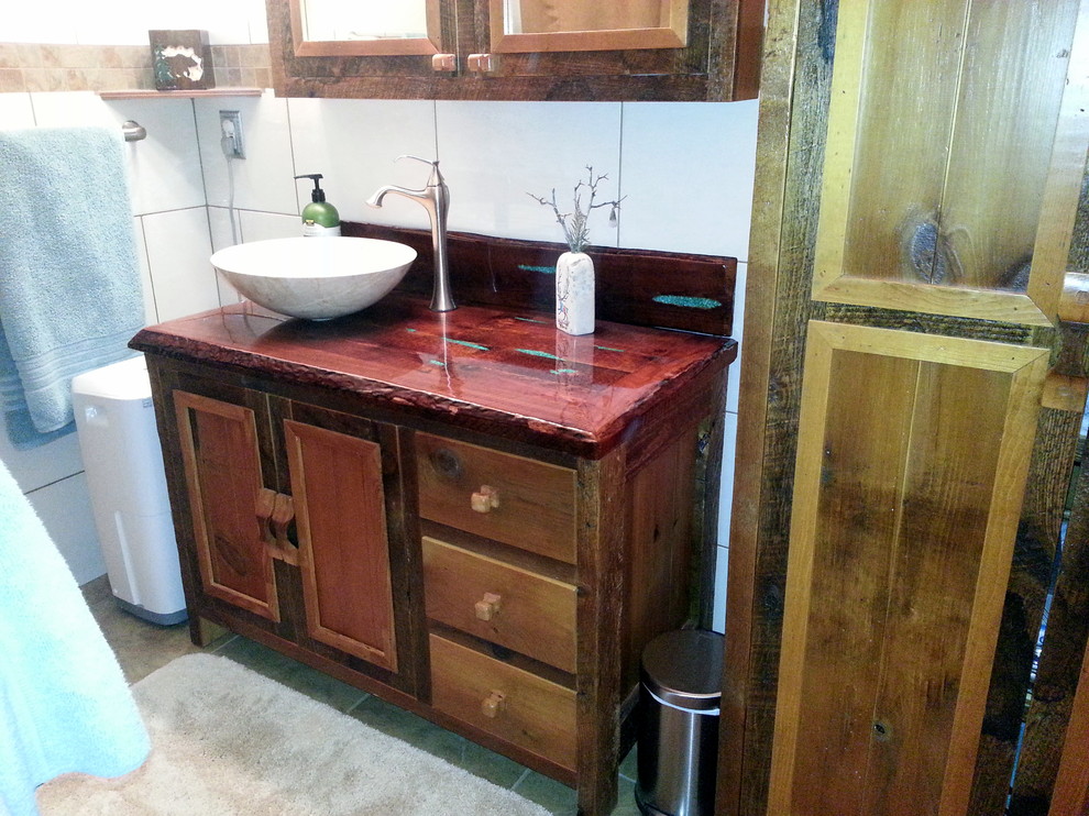 Reclaimed Barn Wood Bathroom Vanities Traditional Bathroom