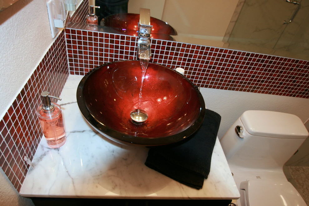 Tuscan bathroom photo in Orange County