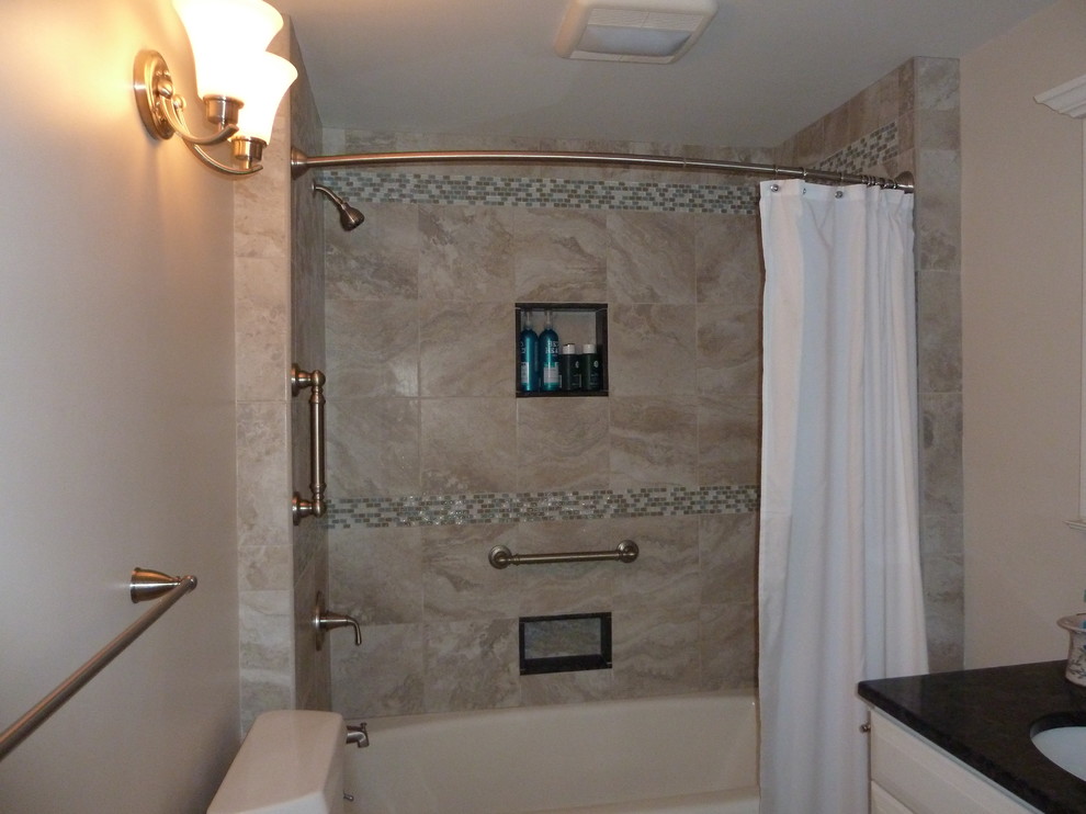 Redesigns of Master and Guest Bathrooms Traditional Bathroom