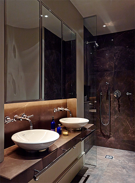 Photo of a large modern shower room bathroom in West Midlands.