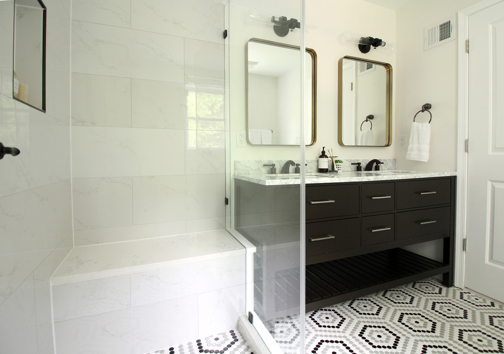 Esempio di una stanza da bagno padronale minimalista di medie dimensioni