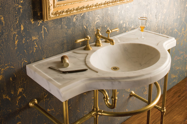 18 Inch Brass Console Bathroom Vanity