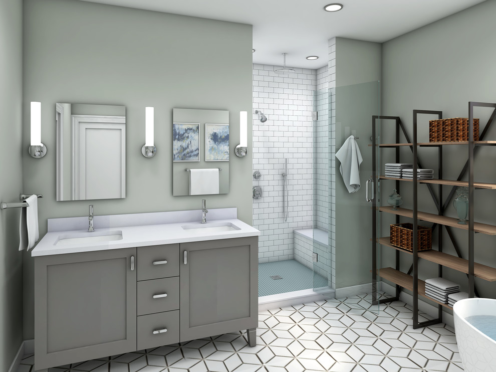 Rhombus Tile Master Contemporary Bathroom Milwaukee by KOHLER