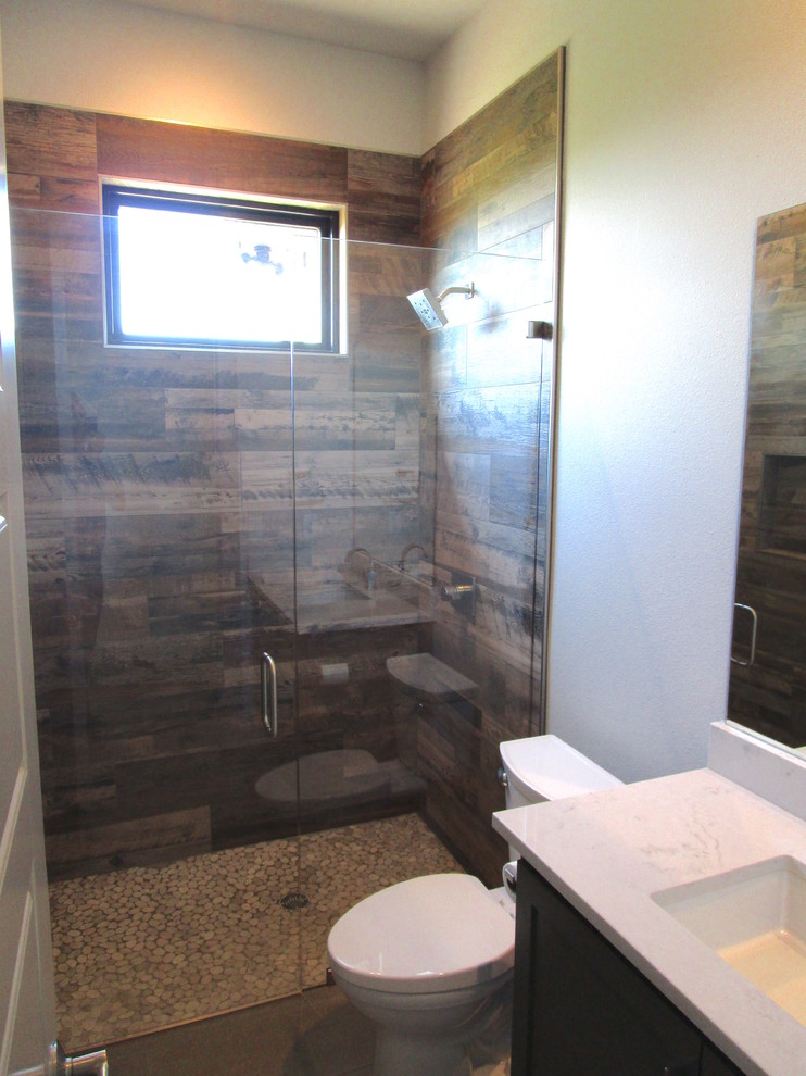 Richland Chambers Lake Custom Home Rustic Bathroom Dallas by