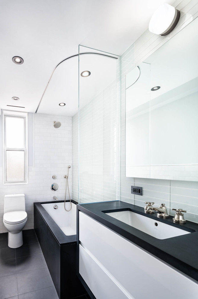 Inspiration for a contemporary bathroom remodel in New York