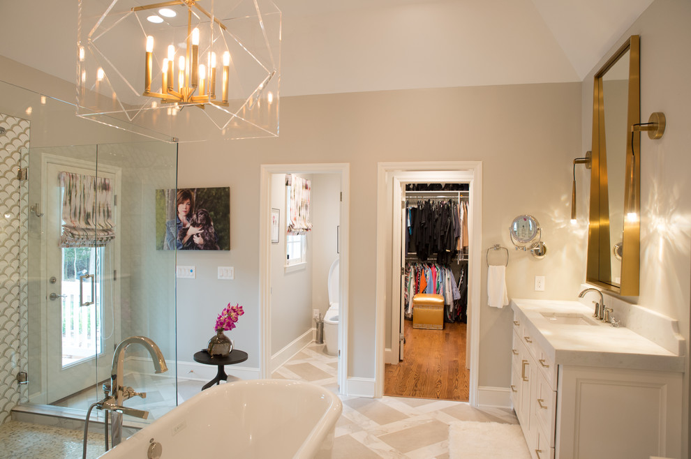 Different Woods In Bathroom Vanity