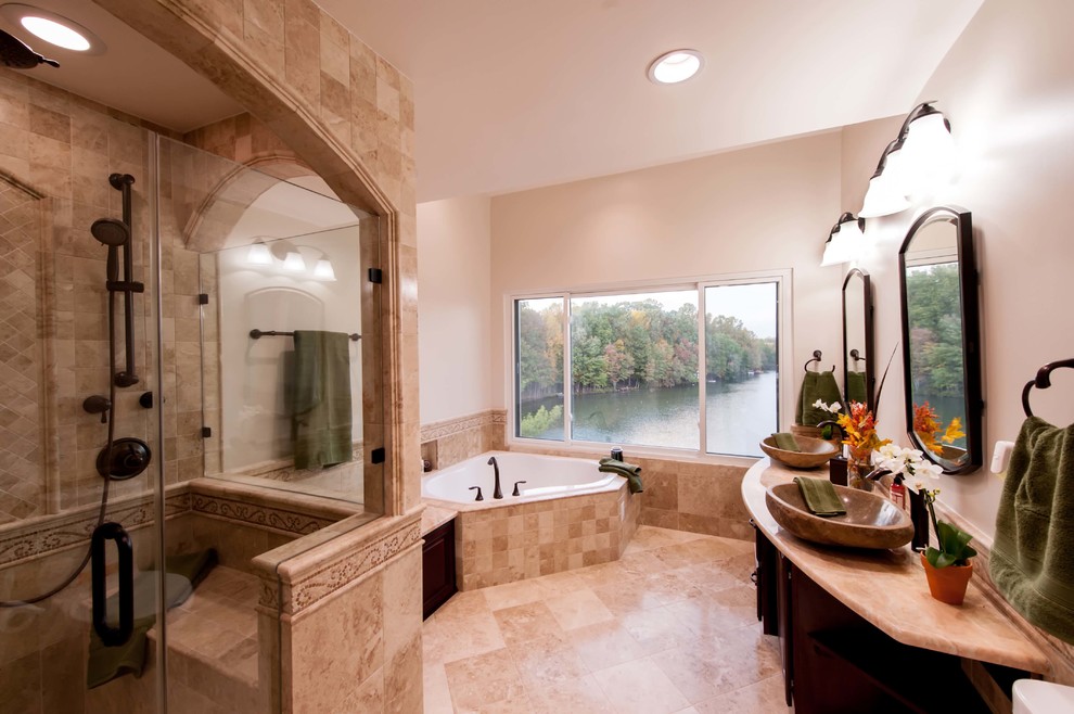Roman-style Bath Adds Splendor to Reston Townhome - Traditional ...