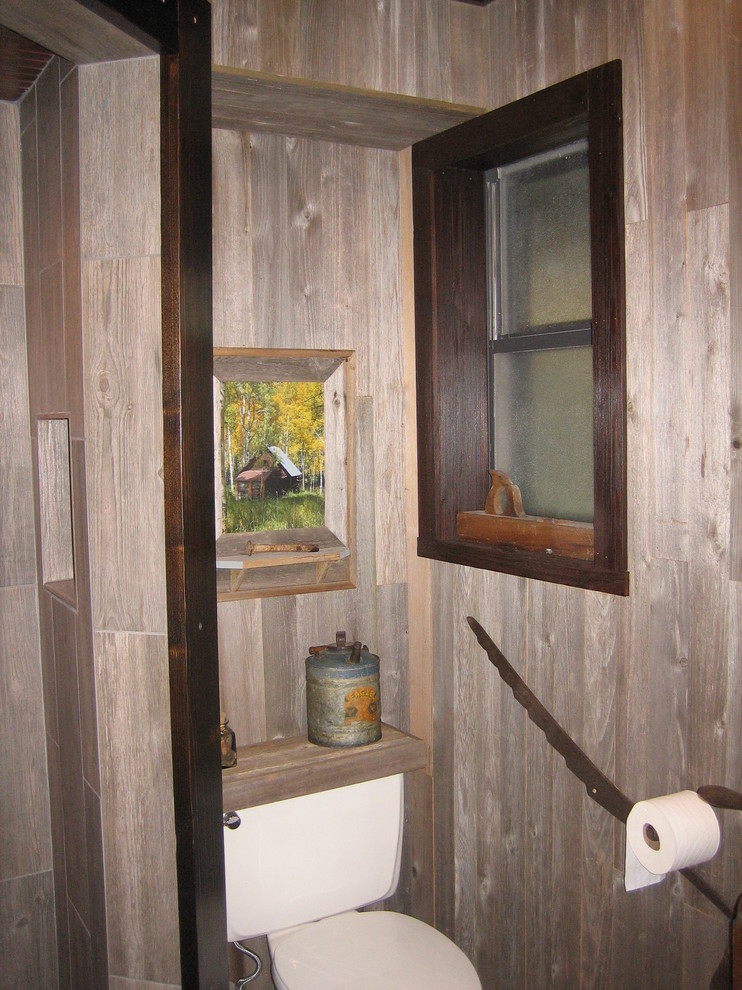 This is an example of a bohemian bathroom in Houston.