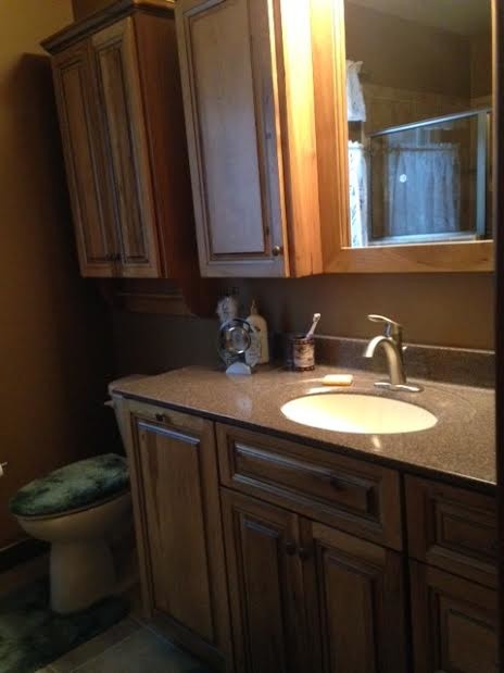 Rustic Hickory vanity - Farmhouse - Bathroom - Philadelphia - by Blue ...