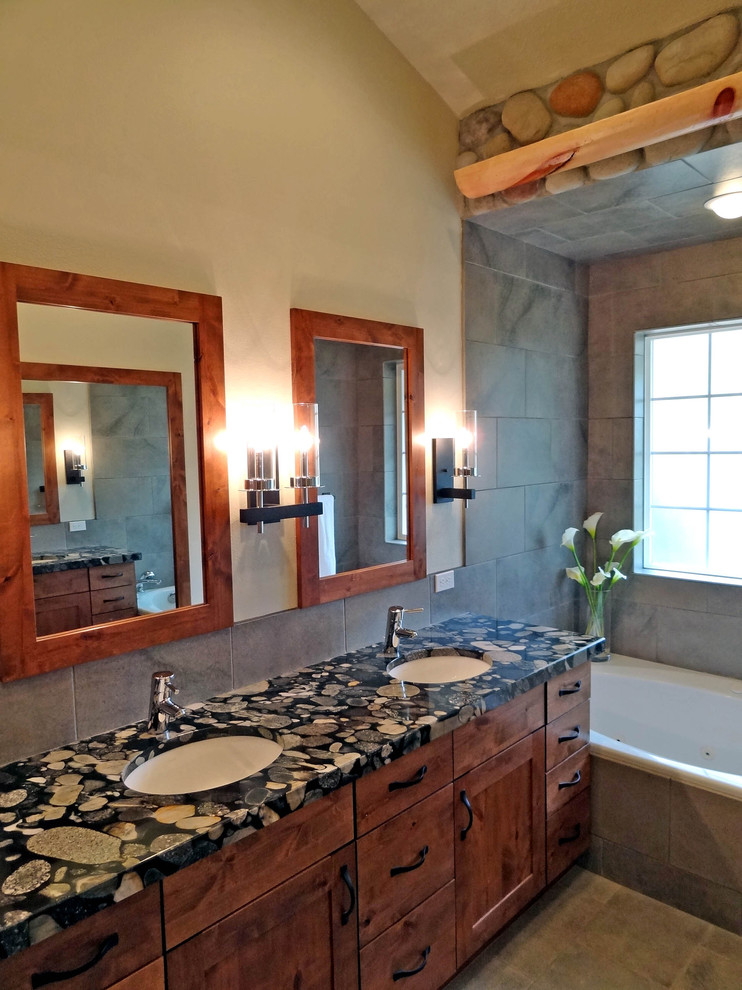 Rustic modern master bath - Modern - Bathroom - Seattle - by Berry ...