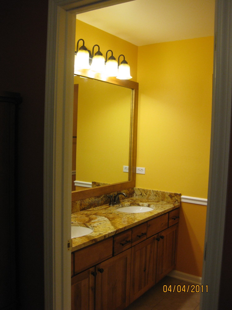 Rustic Southwestern Hall Bathroom Rustic Bathroom Chicago by