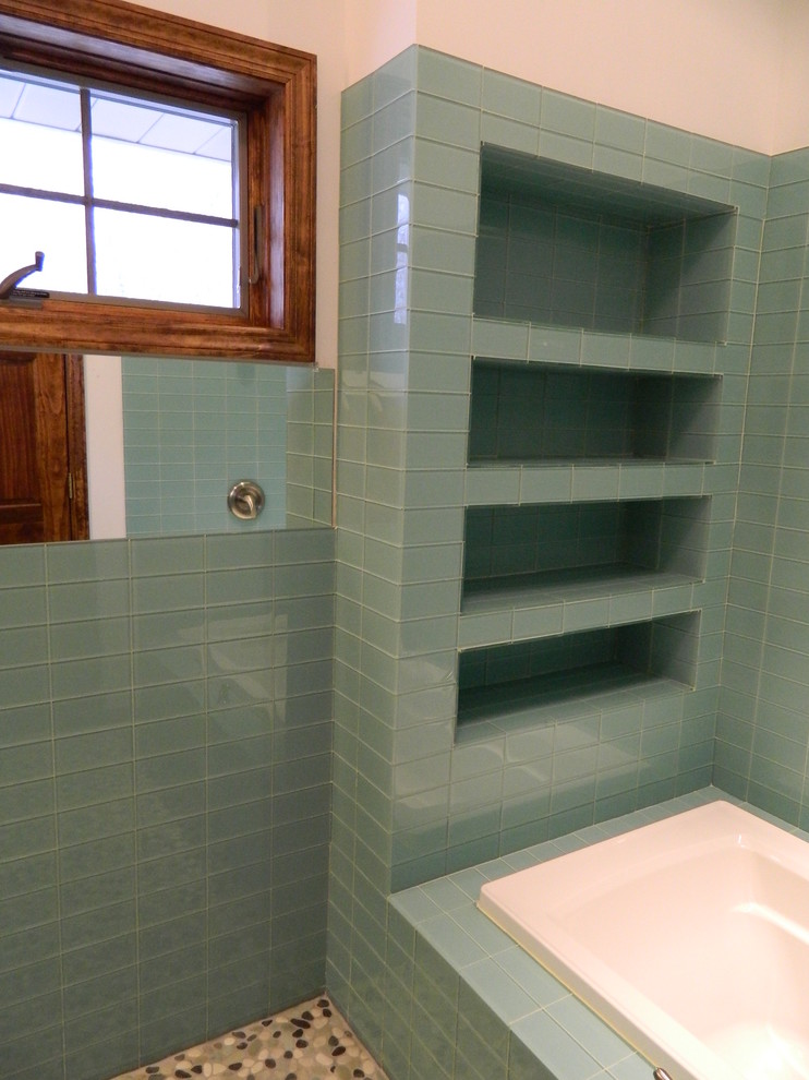 Sage Green Glass Tile Shower Contemporary Bathroom Other by Subway Tile Outlet Houzz