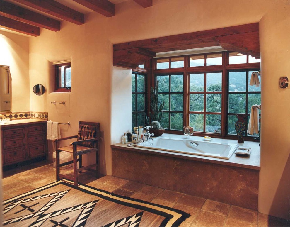 Inspiration for a southwestern bathroom remodel in Albuquerque