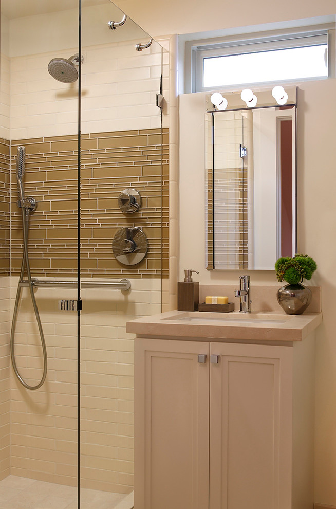 San Francisco Small Bathroom Renovation Transitional Bathroom San