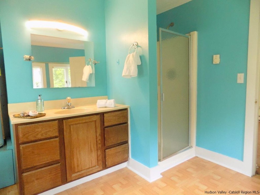 Saugerties Tiny House Partial Staging Farmhouse Bathroom New York by Lifestyled Staging